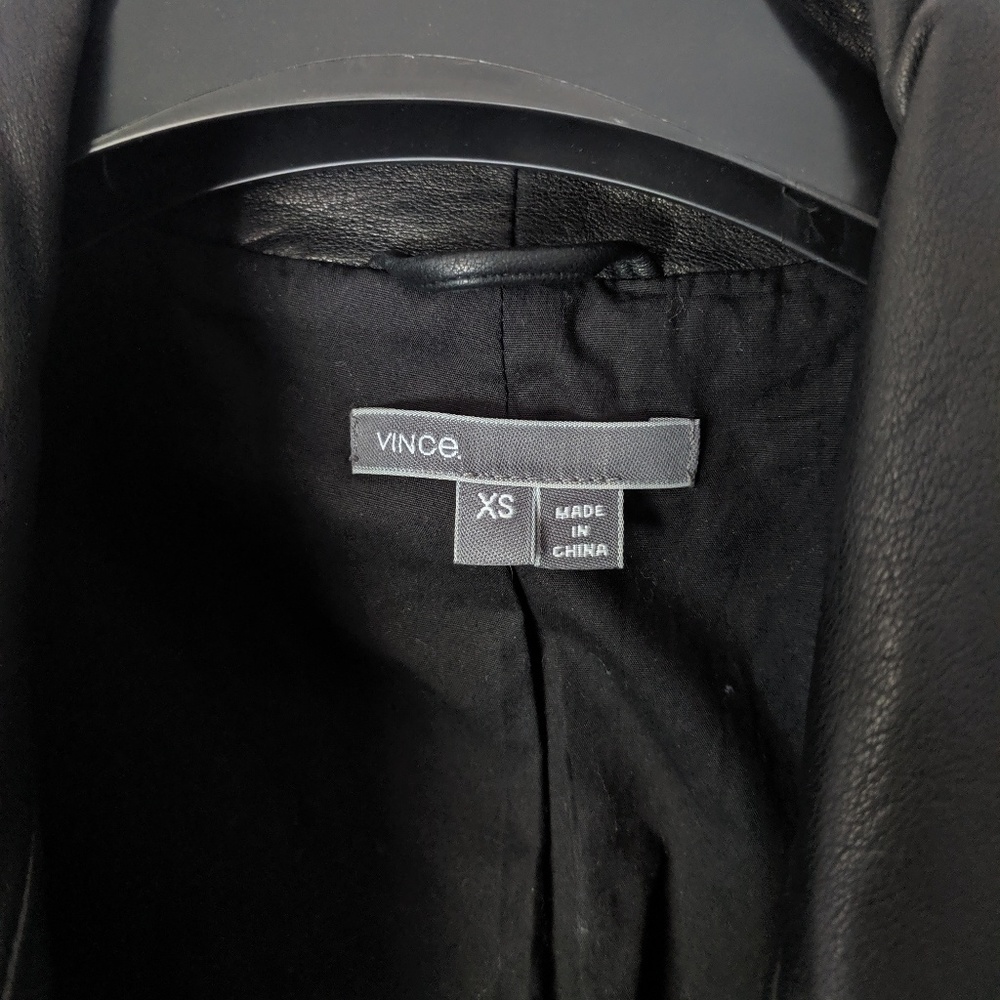 NWOT VINCE Lamb Leather Jacket - Picture 3 of 8